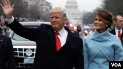 Sabon shugaban Amurka Donald Trump da Uwargidansa Melania