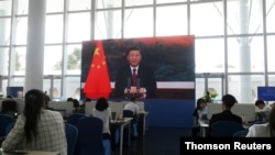 시진핑 중국 국가주석이 20일 하이난성 보아오에서 열린 ‘보아오포럼’ 개막식에서 화상 기조연설을 했다.