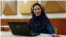 تصویری از نجمه جعفری گزارشگر فوتبال که قرار بود به عنوان نخستین زن، یک مسابقه فوتبال مردان را گزارش کند