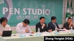 民进党举办六四事件24周年谈中国人权的座谈会(美国之音张永泰拍摄) 