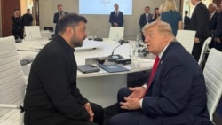 Президент України Володимир Зеленський та Президент США Дональд Трамп розмовляють під час саміту G7 у Франції 16 червня 2026 року. Фото: AFP/ Офіс Президента України