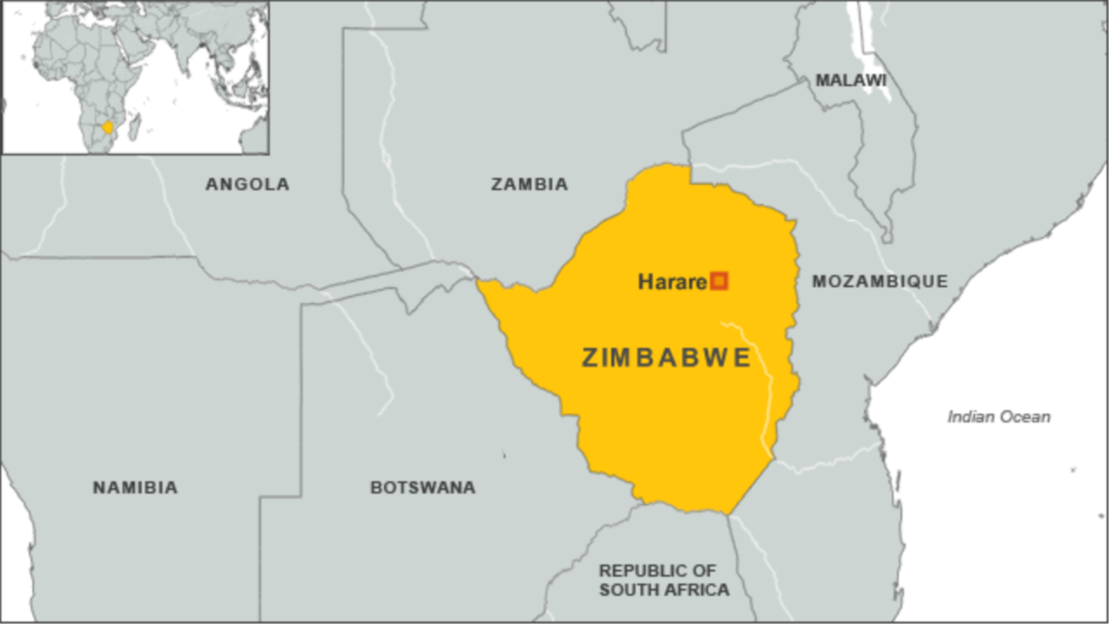 Zimbabwe map