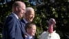 President Joe Biden is pictured with John Zimmerman, chair of the National Turkey Federation, and Zimmerman's son Grant, after pardoning Peach the Thanksgiving turkey during a White House ceremony in Washington, Nov. 25, 2024.