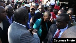 Prime Minister Morgan Tsvangirai in his meet the people campaign