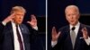 FILE - This combination of September 29, 2020, file photos show President Donald Trump, left, and former Vice President Joe Biden during the first presidential debate at Case Western University and Cleveland Clinic, in Cleveland, Ohio.