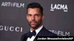 FILE - Ricky Martin at the 2019 LACMA Art and Film Gala in Los Angeles, Nov. 2, 2019. 