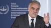 International Criminal Court prosecutor Luis Moreno-Ocampo gestures during a news conference in The Hague, Netherlands, Tuesday Jan. 24, 2012.