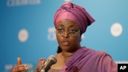 L'ex-ministre nigériane du Pétrole Diezani Alison-Madueke à Houston, 4 mars 2014