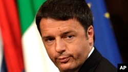 FILE - Italian Premier Matteo Renzi, May 10, 2015. 