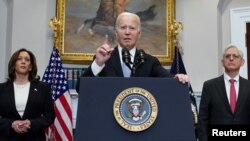 U.S. President Biden statement a day after Republican challenger Trump was shot at a campaign rally, during brief remarks at the White House in Washington