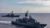 HMAS Ballarat sails with USS John S. McCain enroute to Exercise Malabar. (US Navy)