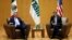 Jack Lew, United States Secretary of the Treasury and Alejandro Hernandez, Vice Chancellor of Autonomous Technological Institute of Mexico (ITAM) look on during a meeting with students at ITAM, in Mexico City, Mexico, Sept. 29, 2016. 