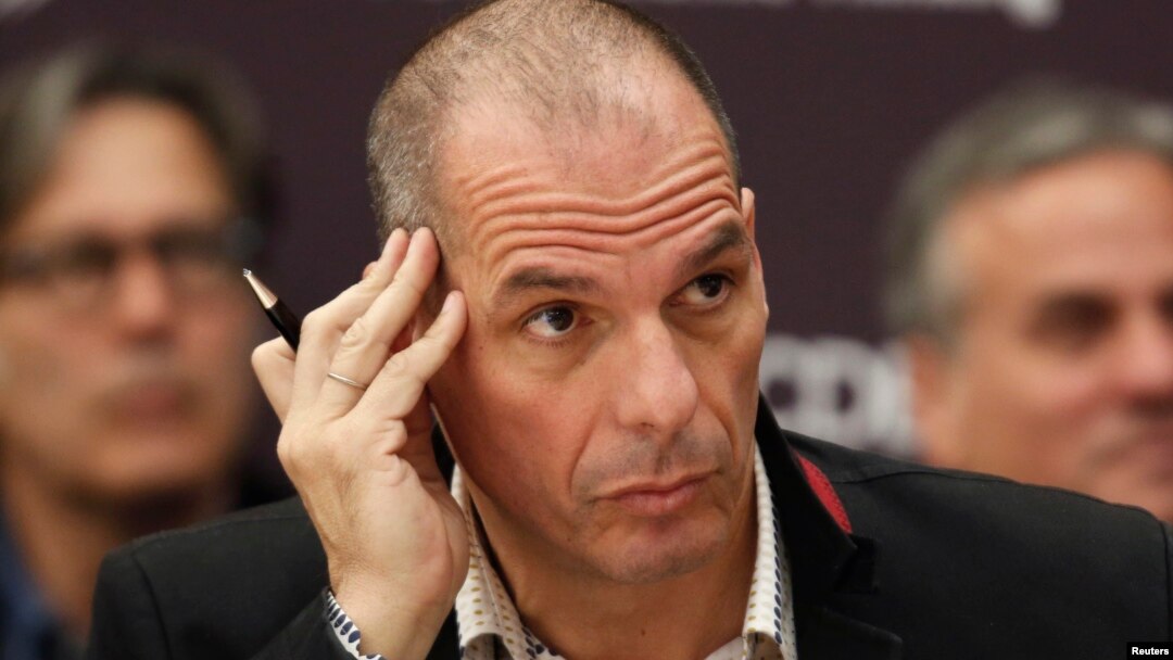 Greek Finance Minister Yanis Varoufakis attends the annual conference of the Institute for New Economic Thinking (INET) at the Organisation for Economic Cooperation and Development (OECD) headquarters in Paris, April 9, 2015. 