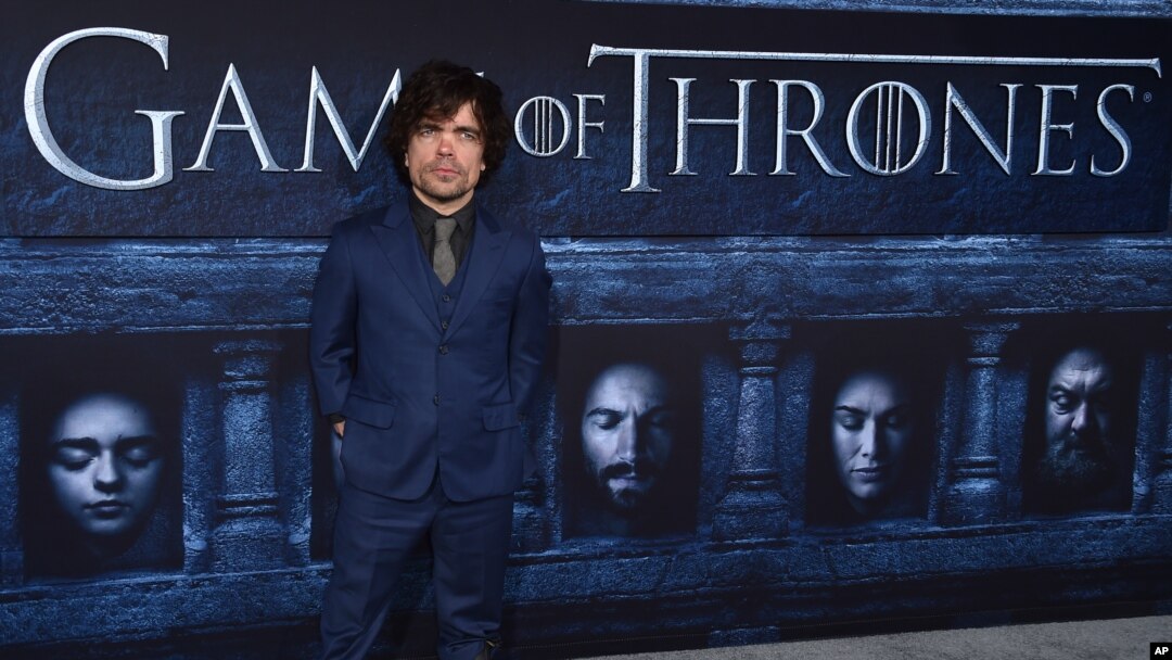 FILE - Peter Dinklage attends the season six premiere of "Game Of Thrones" at TCL Chinese Theatre in Los Angeles, California, April 10, 2016.