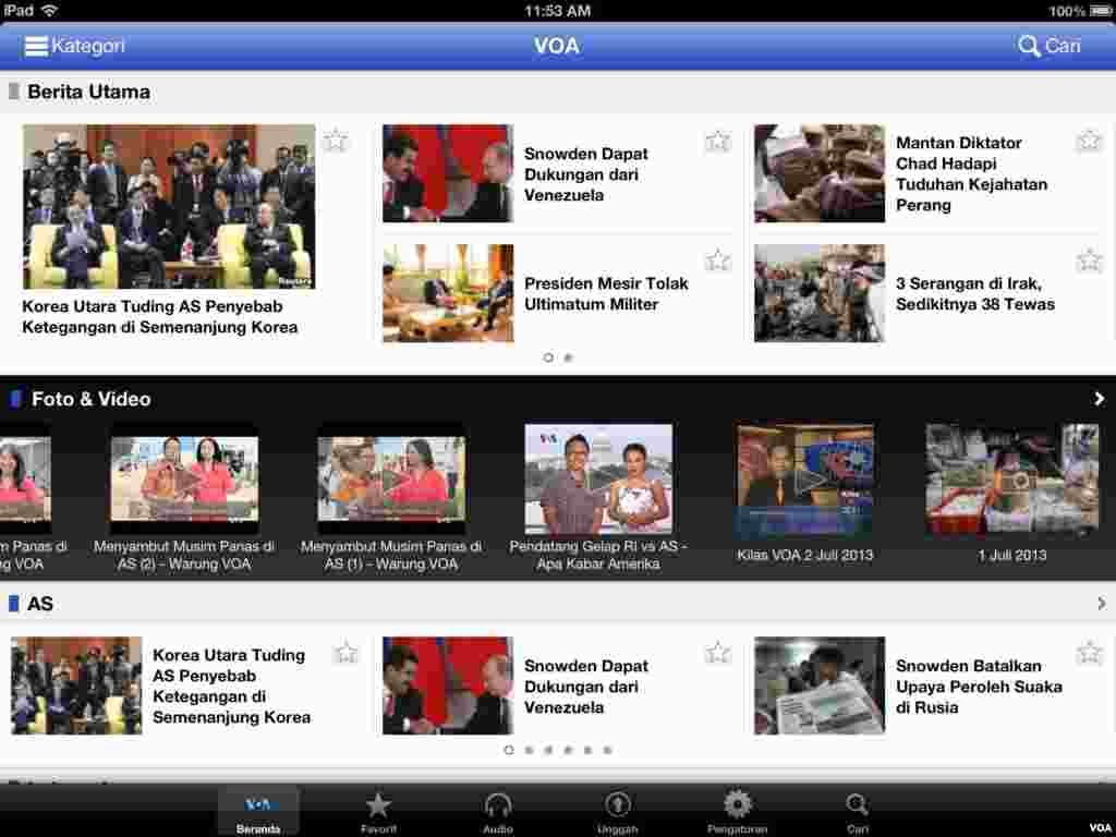 VOA Mobile apps - Indonesian