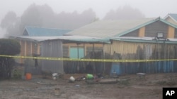 Part of a dormitory is seen following a fire at the Hillside Endarasha Primary in Nyeri, Kenya Sept. 6, 2024.