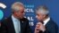Mayor of London Sadiq Khan (R) speaks with Chicago Mayor Rahm Emanuel at the Chicago Council on Global Affairs in Chicago, Illinois, U.S., September 15, 2016.