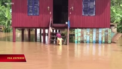 Campuchia: Lũ lụt nhận chìm nhiều làng mạc