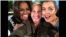 La primera dama, Michelle Obama (izquierda), junto a la presentadora de TV Ellen DeGeneres (medio), finalizaron su baile con esta selfi que DeGeneres subió a su cuenta de Twitter. 