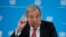 FILE—U.N secretary General Antonio Guterres addresses the media during a visit to the U.N. office in the capital Nairobi, Kenya May 3, 2023. 