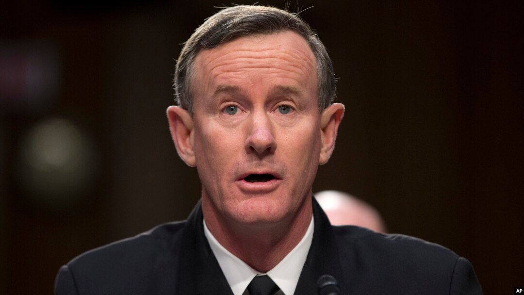 Laksamana Laut William Raven, Komandan Komando Operasi Khusus AS, memberikan kesaksian di Capitol Hill, Washington, 5 Maret 2013.