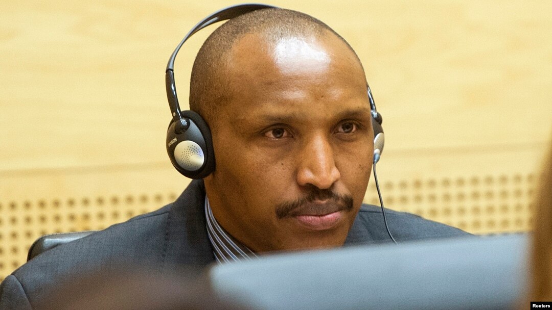 Pemimpin milisi Kongo, Bosco Ntaganda tampil dalam Pengadilan Mahkamah Kejahatan Internasional (ICC) di Den Haag (10/2).