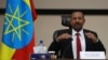 Ethiopia's Prime Minister Abiy Ahmed speaks during a question and answer session with lawmakers in Addis Ababa, Ethiopia,