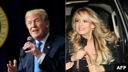 Mantan Presiden AS Donald Trump menghadapi kemungkinan terkena dakwaaan terkait uang suap yang dibayarkan kepada seorang bintang porno, Stormy Daniels (foto: ilustrasi). 