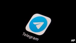 加密通讯应用程序“电报”（Telegram）的图标