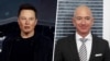 CEO Tesla Elon Musk dan pendiri Amazon Jeff Bezos, menduduki peringkat pertama dan ketiga daftar orang terkaya di dunia (foto: ilustrasi). 