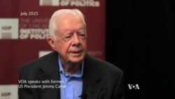 Carter Speaks to VOA about book, guinea worm