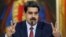 Presiden Venezuela Nicolas Maduro berbicara pada konferensi pers di Istana Miraflores, Caracas, Venezuela, Jumat (25/1).