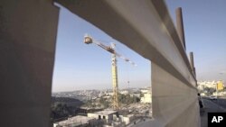 A construction site in Gilo, a Jewish settlement that Israel erected on land it captured in the West Bank in the 1967 war, September 27, 2011.