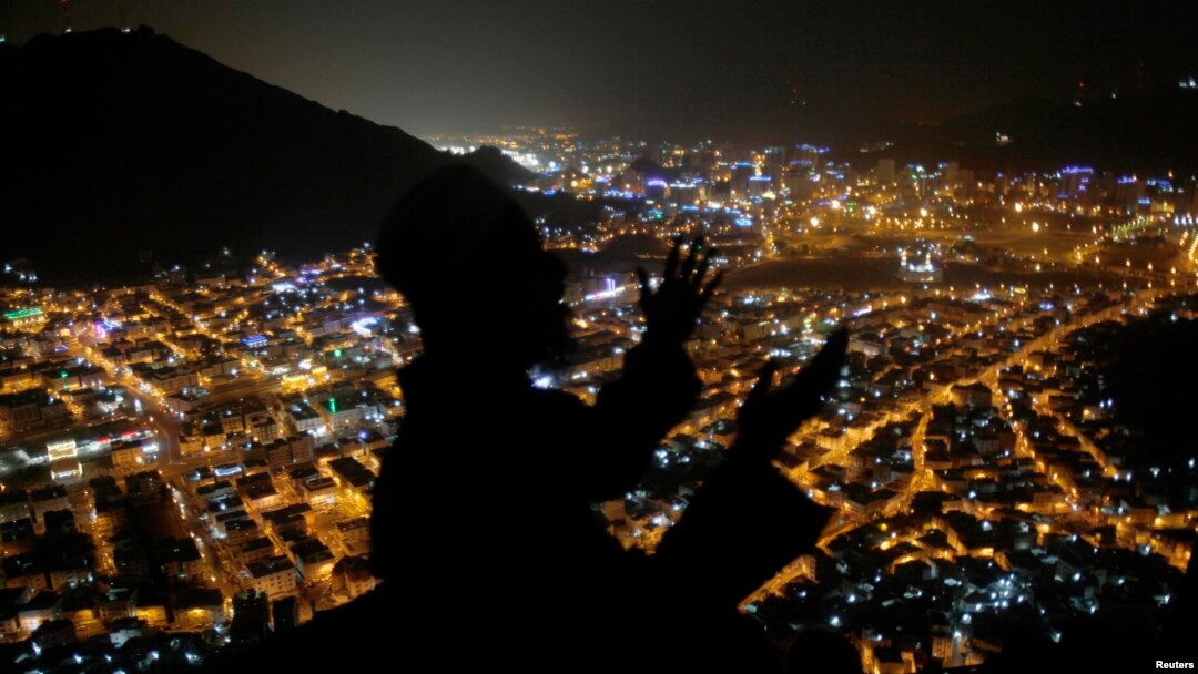 A Muslim pilgrim prays at Mount Al-Noor ahead of the annual haj pilgrimage in Mecca, Oct. 10, 2013.