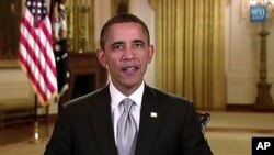 President Barack Obama's weekly address from the White House, January 28, 2012.