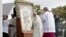Pope Francis celebrates Mass in the area of the Shrine of the Mother of God, in Aglona, Latvia, Sept. 24, 2018. 
