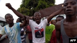 Liesse dans les rues de Monrovia après l’annonce de la victoire de George Weah au second tour de la présidentielle, Liberia, 28 décembre 2017.