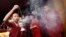 A monk blows on incense during the 77th birthday celebration of exiled spiritual leader the Dalai Lama in Kathmandu July 6, 2012. Nepal ceased issuing refugee papers to Tibetans in 1989 and recognizes Tibet to be a part of China. REUTERS/Navesh Chitrakar 