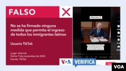 No se ha emitido una ley para que inmigrantes latinos crucen la frontera antes de la llegada del presidente Donald Trump a la Casa Blanca. Diseño: Mila Cruz.