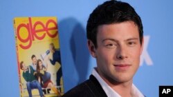 Cory Monteith, a cast member in "Glee," poses at the television show's second season premiere in Los Angeles, Sept. 7, 2010.