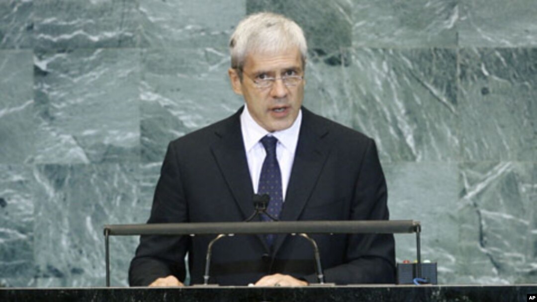 Boris Tadic, President of the Republic of Serbia, addresses the general debate of the 65th session of the United Nations General Assembly in New York, 25 Sep 2010