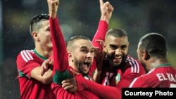 Le Maroc, vainqueur du CHAN 2018, le 4 février 2018.