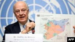 Utusan PBB untuk Suriah, Staffan de Mistura berbicara di Jenewa, Swiss (foto: dok). 