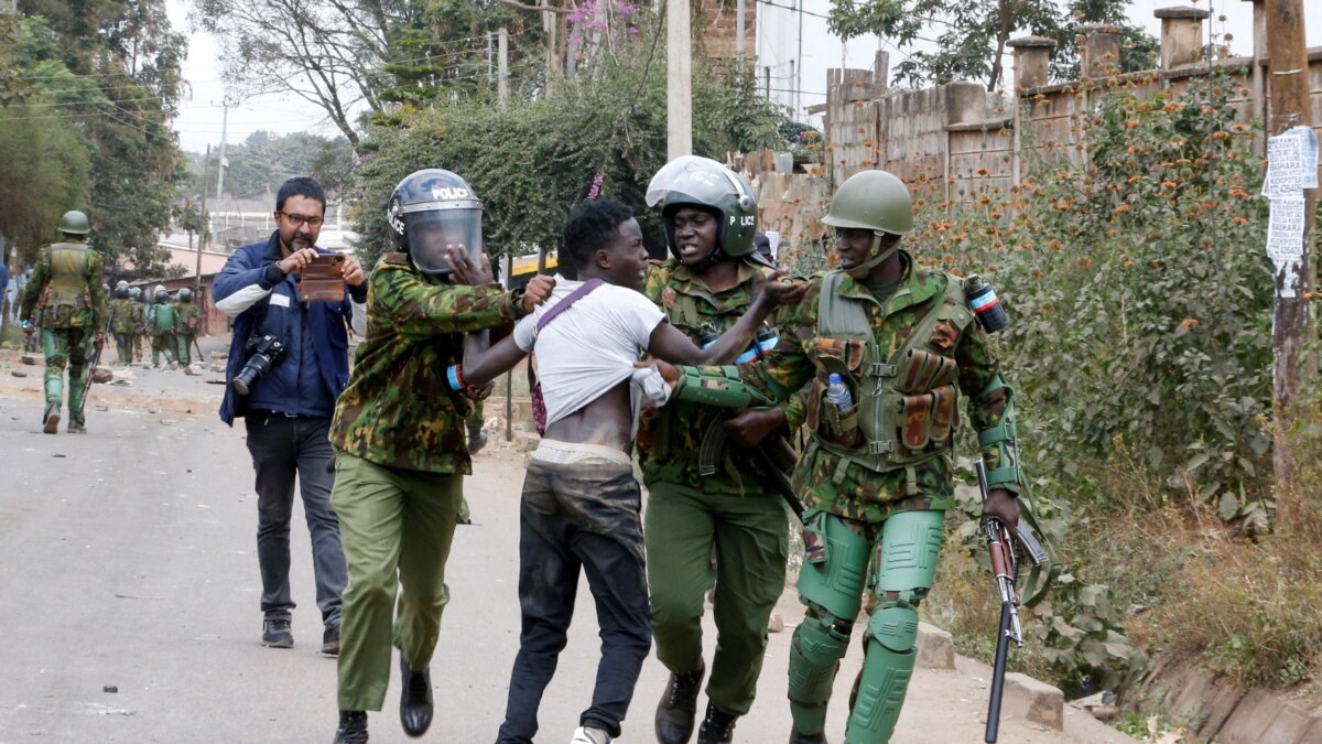 Kenya Police Fire Tear Gas At Protesters