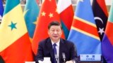 资料照片：中国领导人习近平2021年11月在中非合作论坛的一场会议开幕式上致辞。