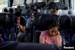 Central American migrants travel to Mexico City after they voluntarily asked to return to their countries, in Ciudad Juarez, Mexico, July 2, 2019.