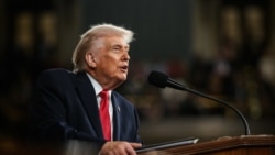 국정연설 중인 도널드 트럼프 대통령 