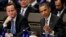 AQSh Prezidenti Barak Obama va Britaniya Bosh vaziri Deyvid Kameron NATO sammitida, Chikago, 21-may, 2012-yil.