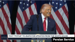 دونالد ترامپ، رئیس جمهوری آمریکا، در جمع اعضای جمهوری‌خواه مجلس نمایندگان