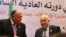 Arab League Secretary-General Nabil Elaraby (r) and Egyptian Foreign Minister Sameh Shukri leave a press conference at the conclusion of an Arab summit meeting in Sharm el-Sheikh, South Sinai, Egypt, March 29, 2015. 